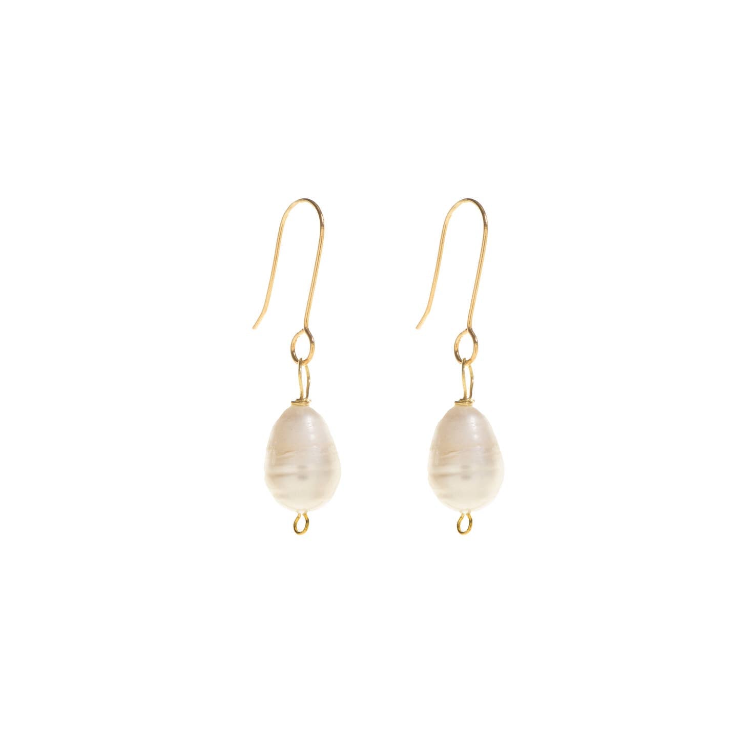 Just Trade Large Pearl Drop Earrings