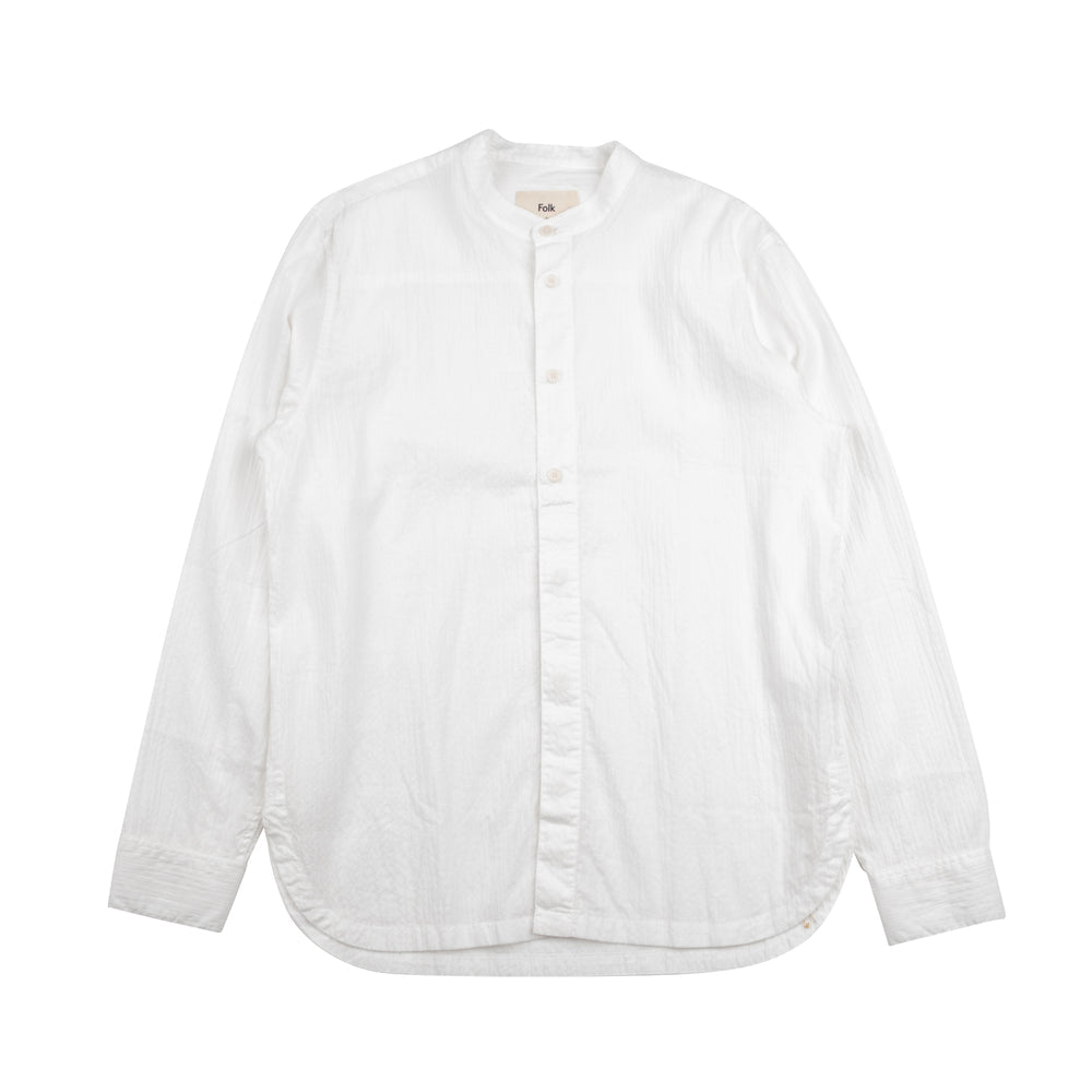 Folk Grandad Collar White Shirt