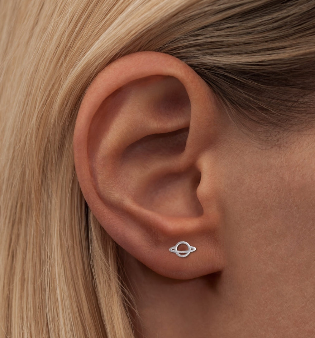 Lulu Copenhagen Silver Saturn Stud Earring