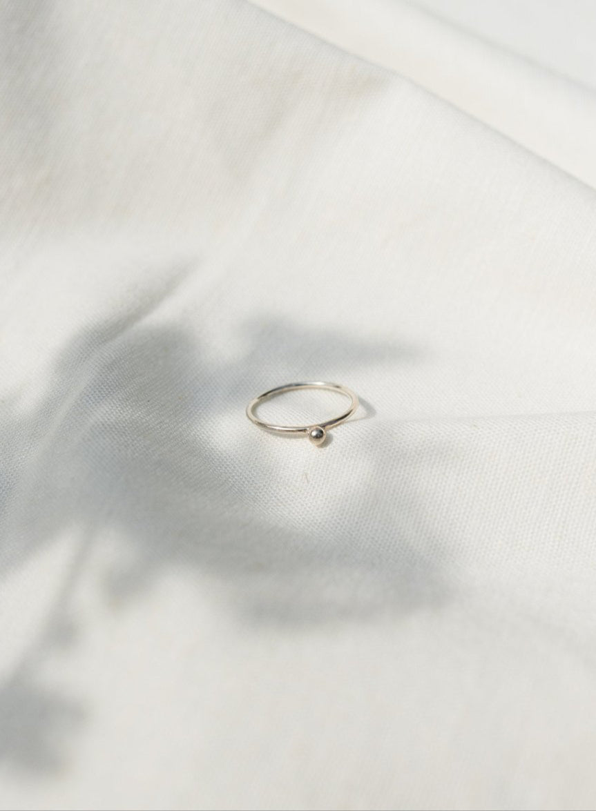 Studio Adorn Silver Bead Stacking Ring