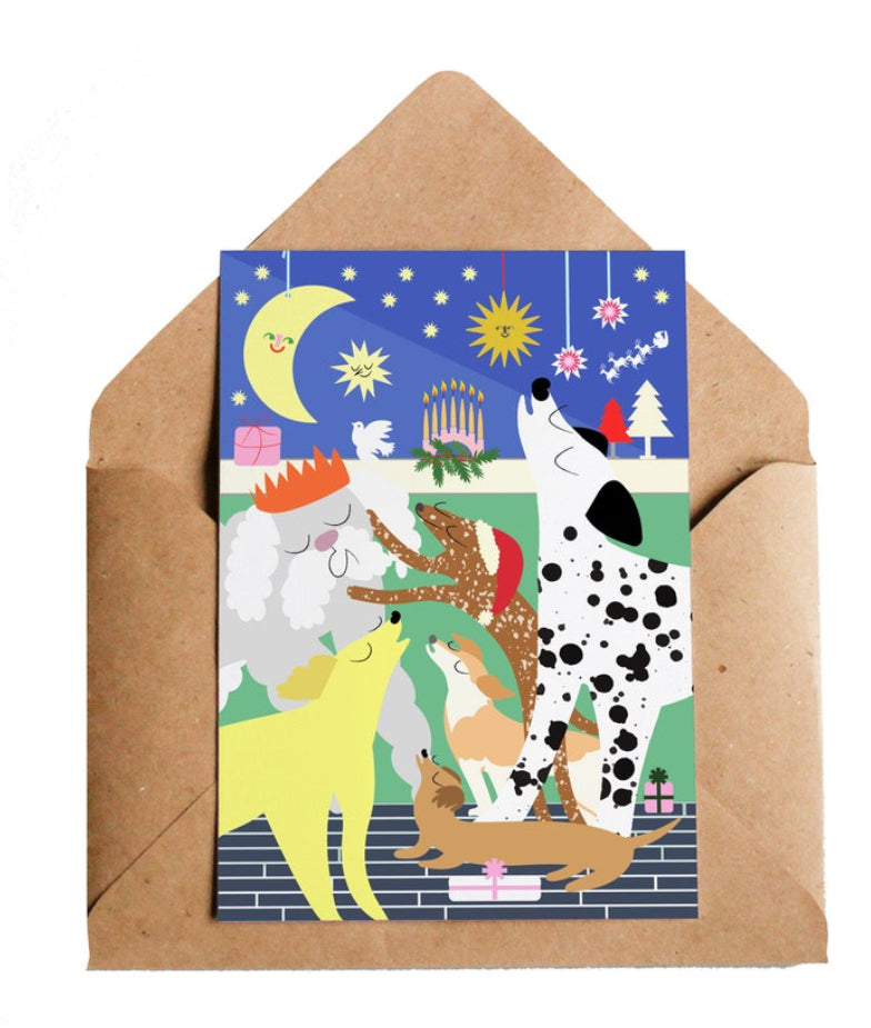 Lottie Hall Studio Bark The Herald Angels Sing Greetings Card Set