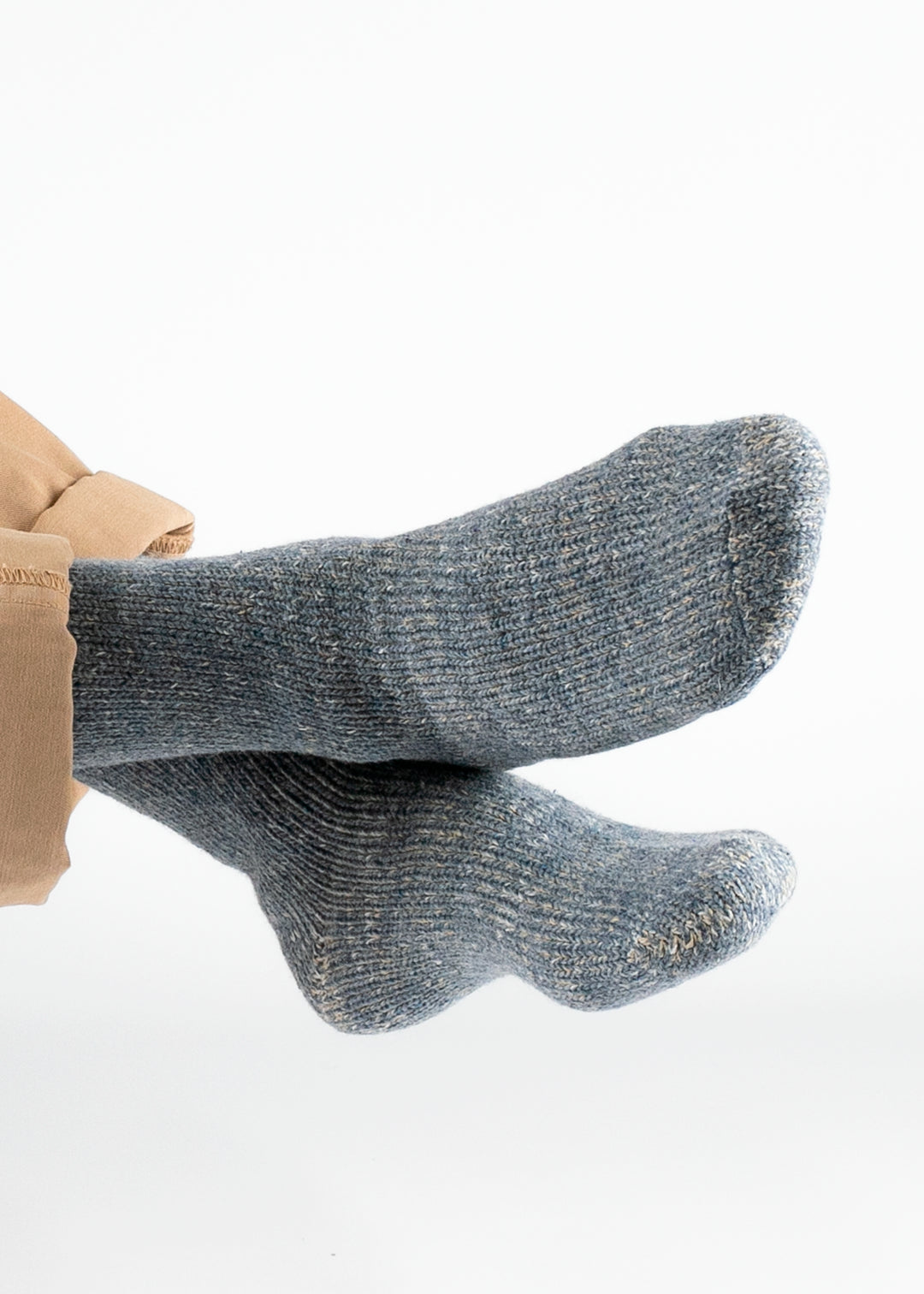 Thunders Love Denim Blue Recycled Wool Socks