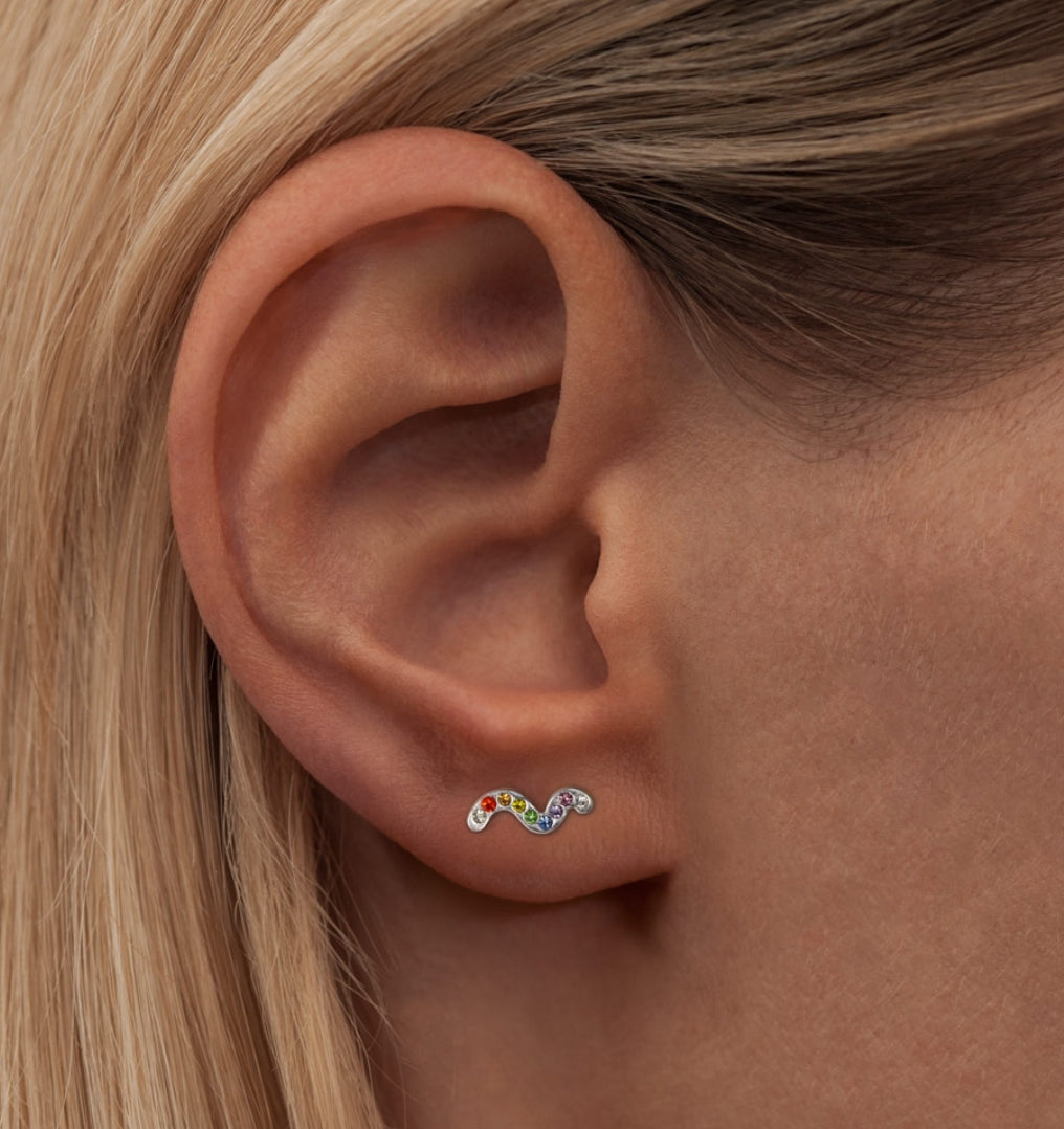 Lulu Copenhagen Snaky Rainbow Stud Earring
