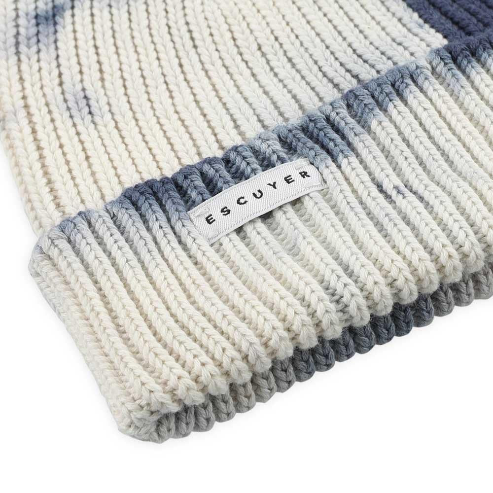 Escuyer Off White Graphite Tie Dye Beanie Hat