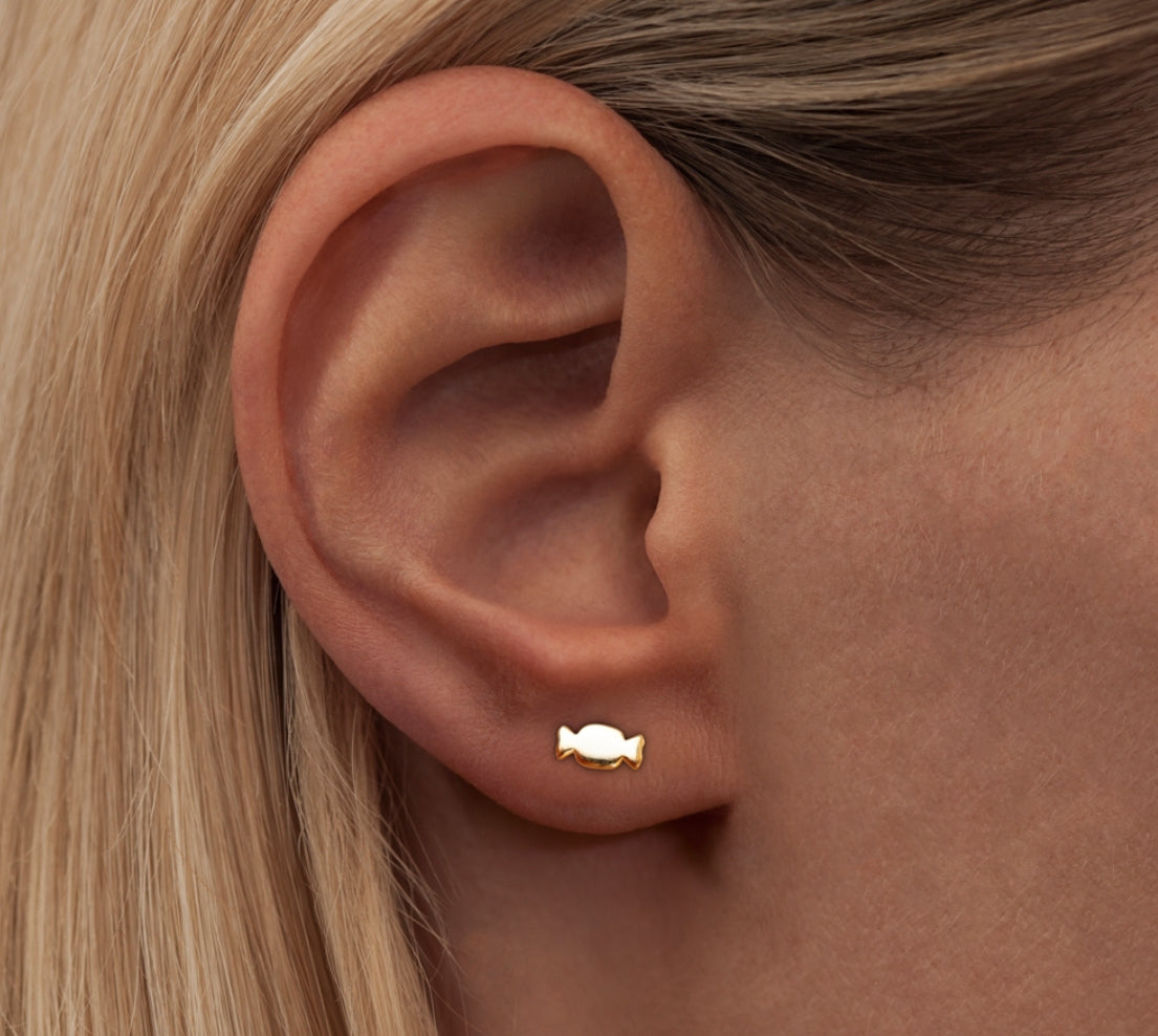 Lulu Copenhagen Gold Plated Bonbon Sweet Stud Earring