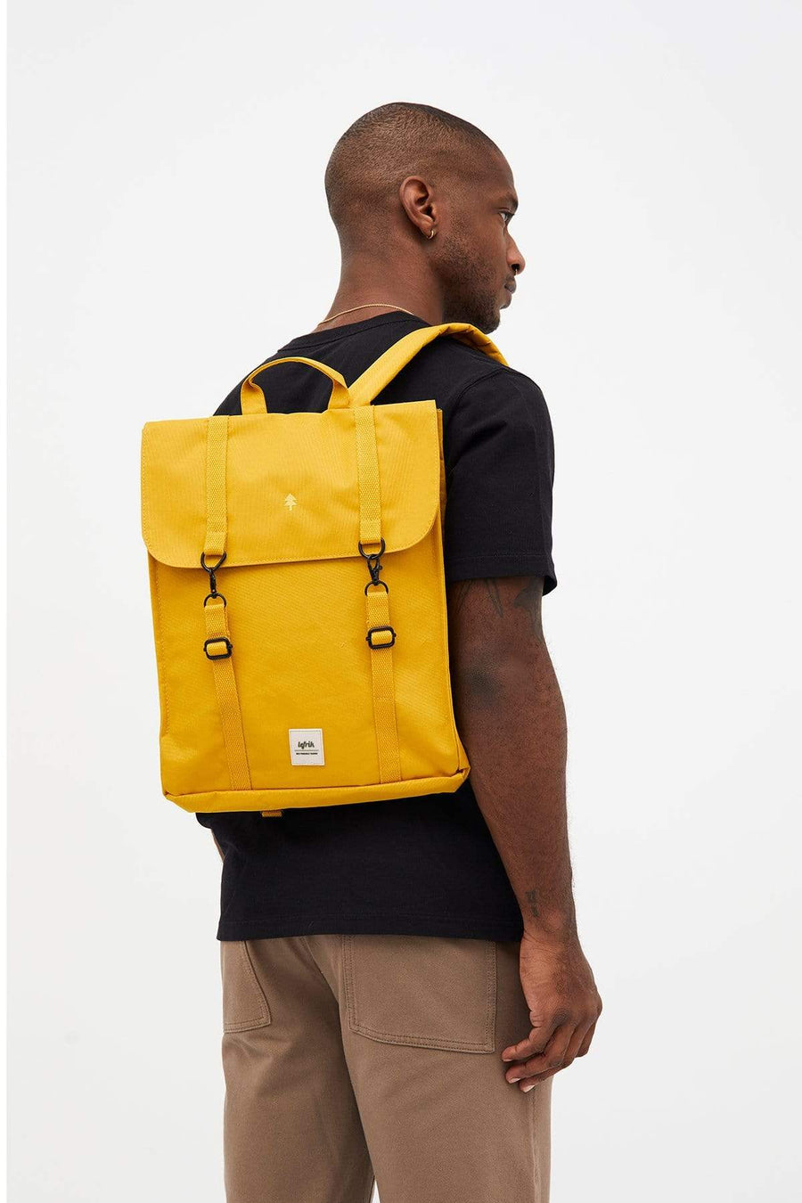 Lefrik Handy Mustard Metal Hook Backpack Rucksack