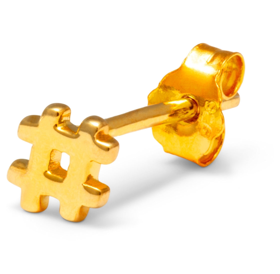 Lulu Copenhagen Hashtag Gold Plated Stud Earring