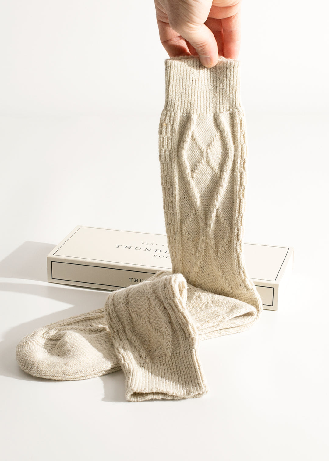 Thunders Love Braid Raw White Men’s Socks