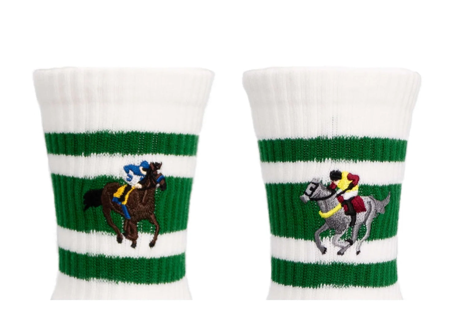 Decka Horserace Embroidery Skater Socks