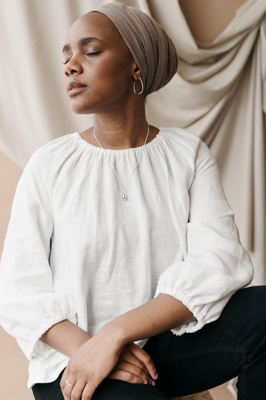 Studio Adorn Sterling Silver Droplet Pendant Necklace