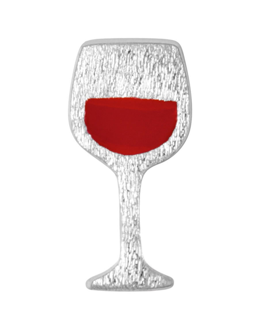 Lulu Copenhagen Silver Plated Friday Wine Stud Earring