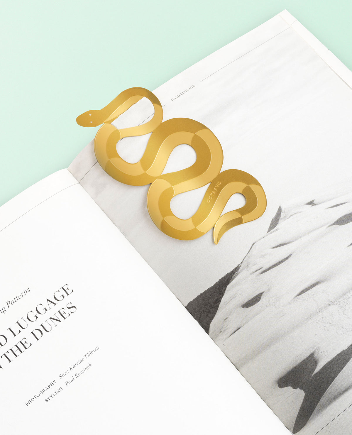 Octaevo Brass Serpenti Snake Bookmark