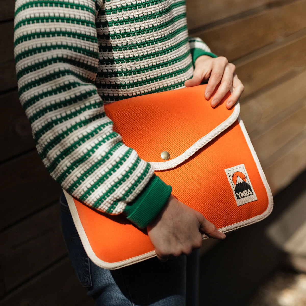 Ykra Orange Laptop Case Size M