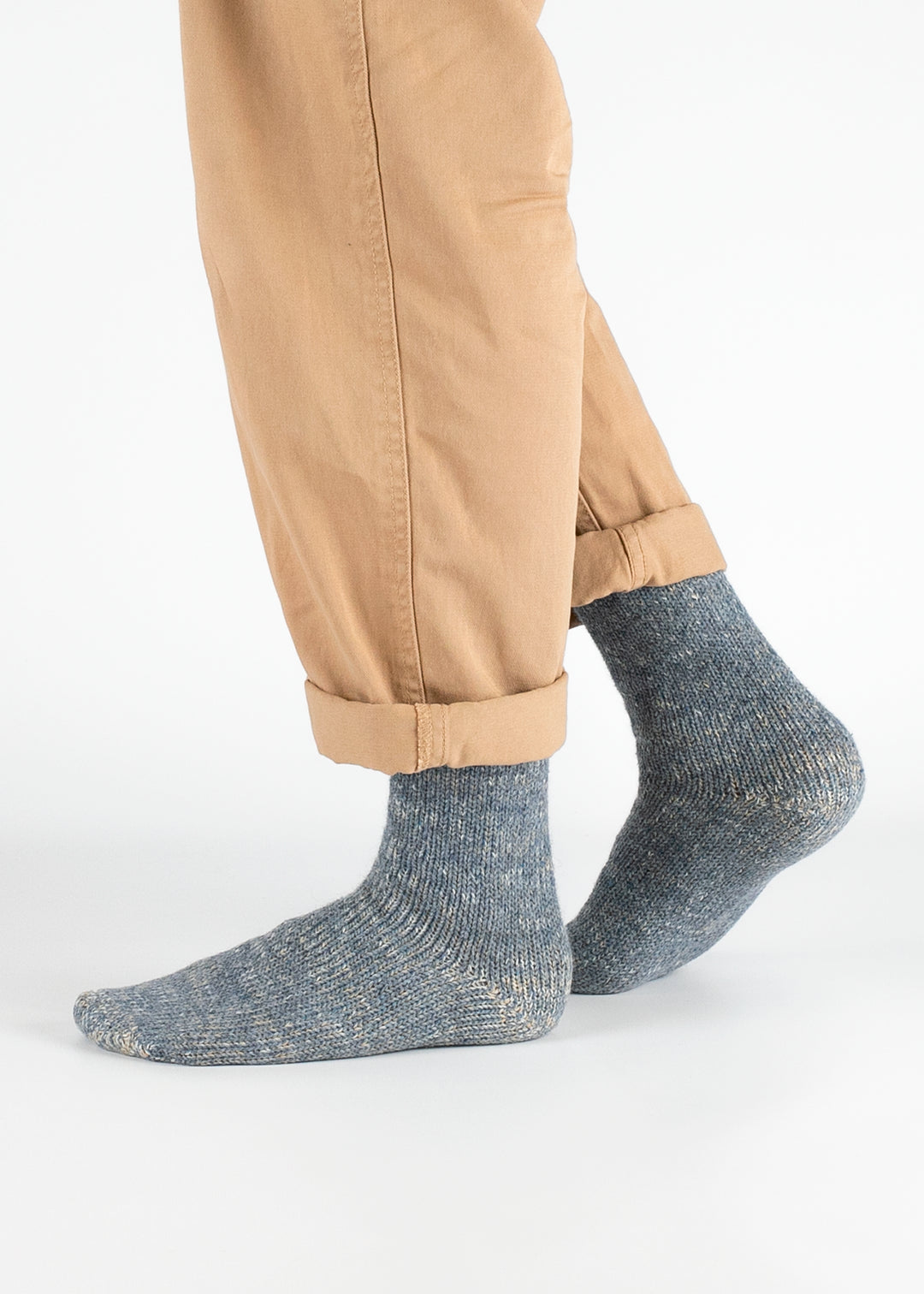 Thunders Love Denim Blue Recycled Wool Socks