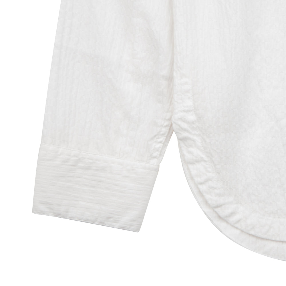 Folk Grandad Collar White Shirt