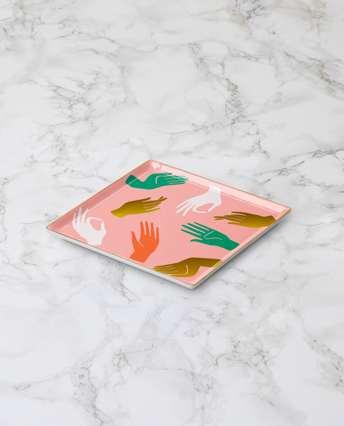Octaevo Hamsa Pink Ceramic Catchall