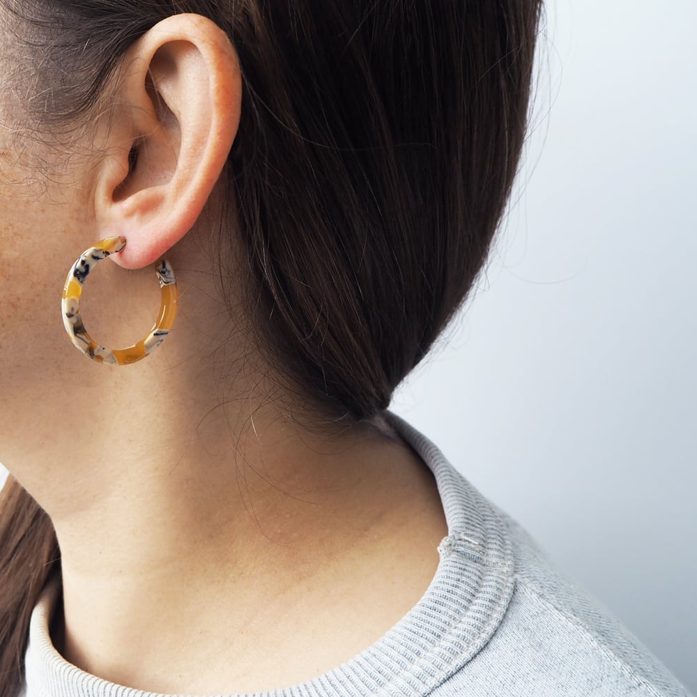 Custom Made Saffron Slim Midi Hoop Earrings