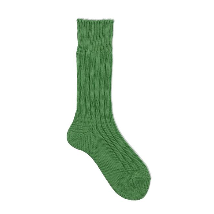 Decka Cased Heavyweight Plain Green Socks