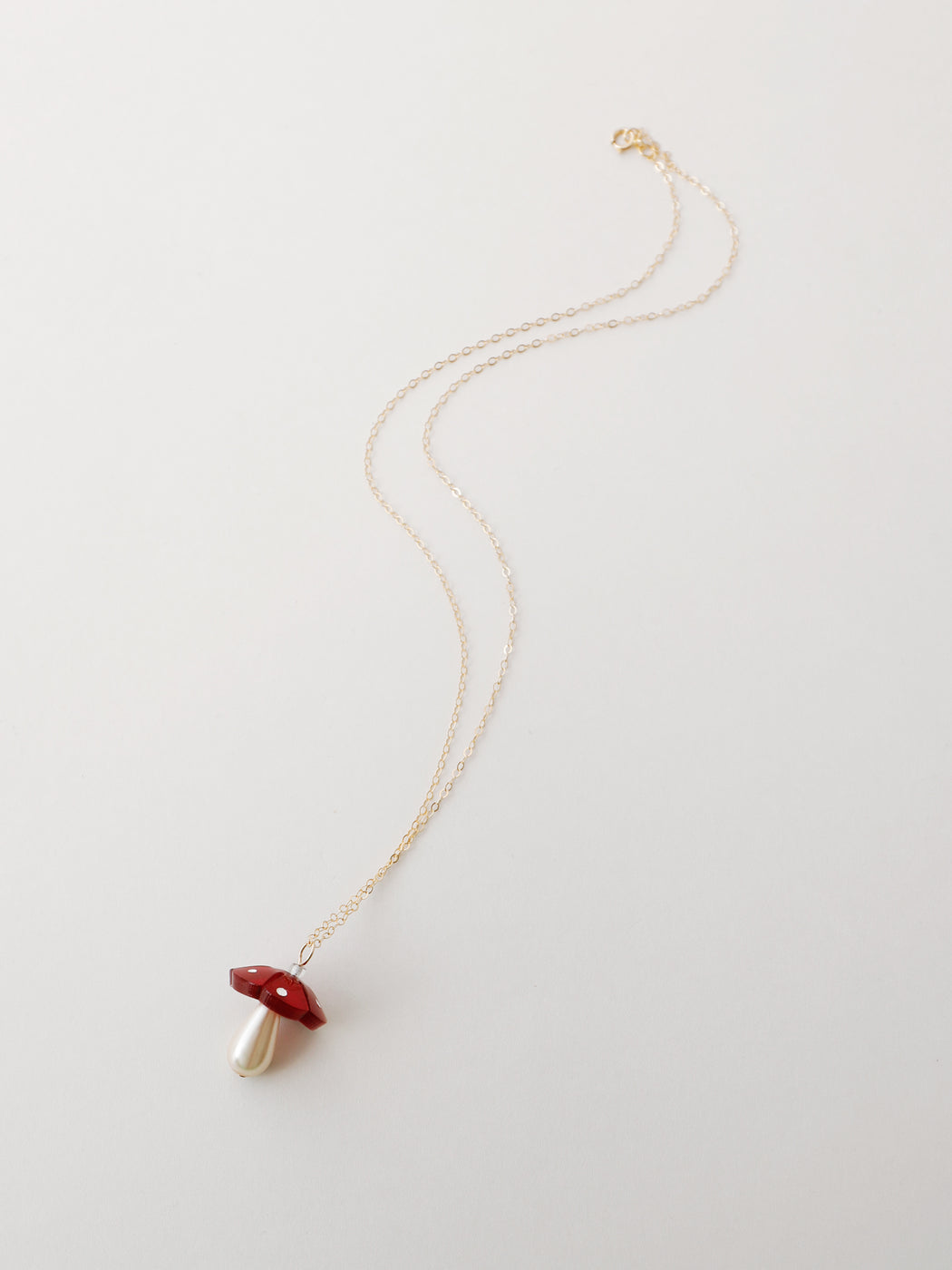 Wolf & Moon Red Shroom Mushroom Necklace