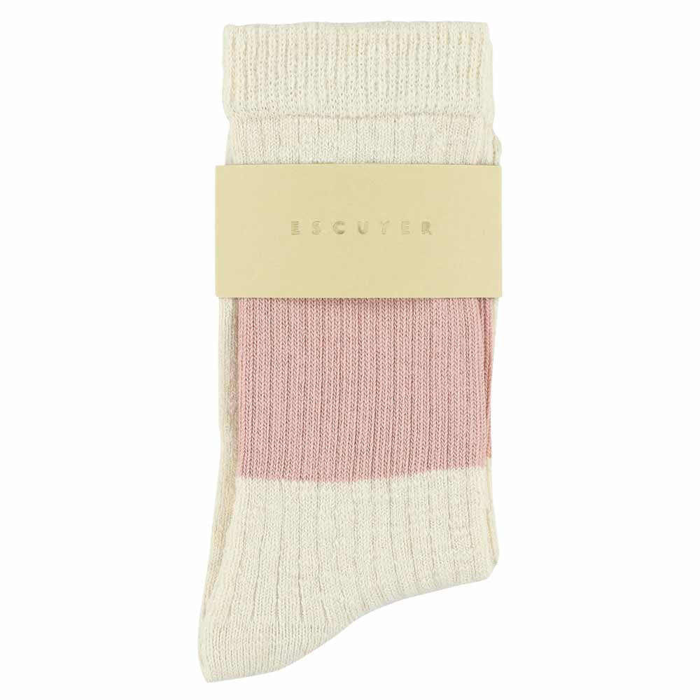 Escuyer Ecru Pink Melange Blend Women’s Socks