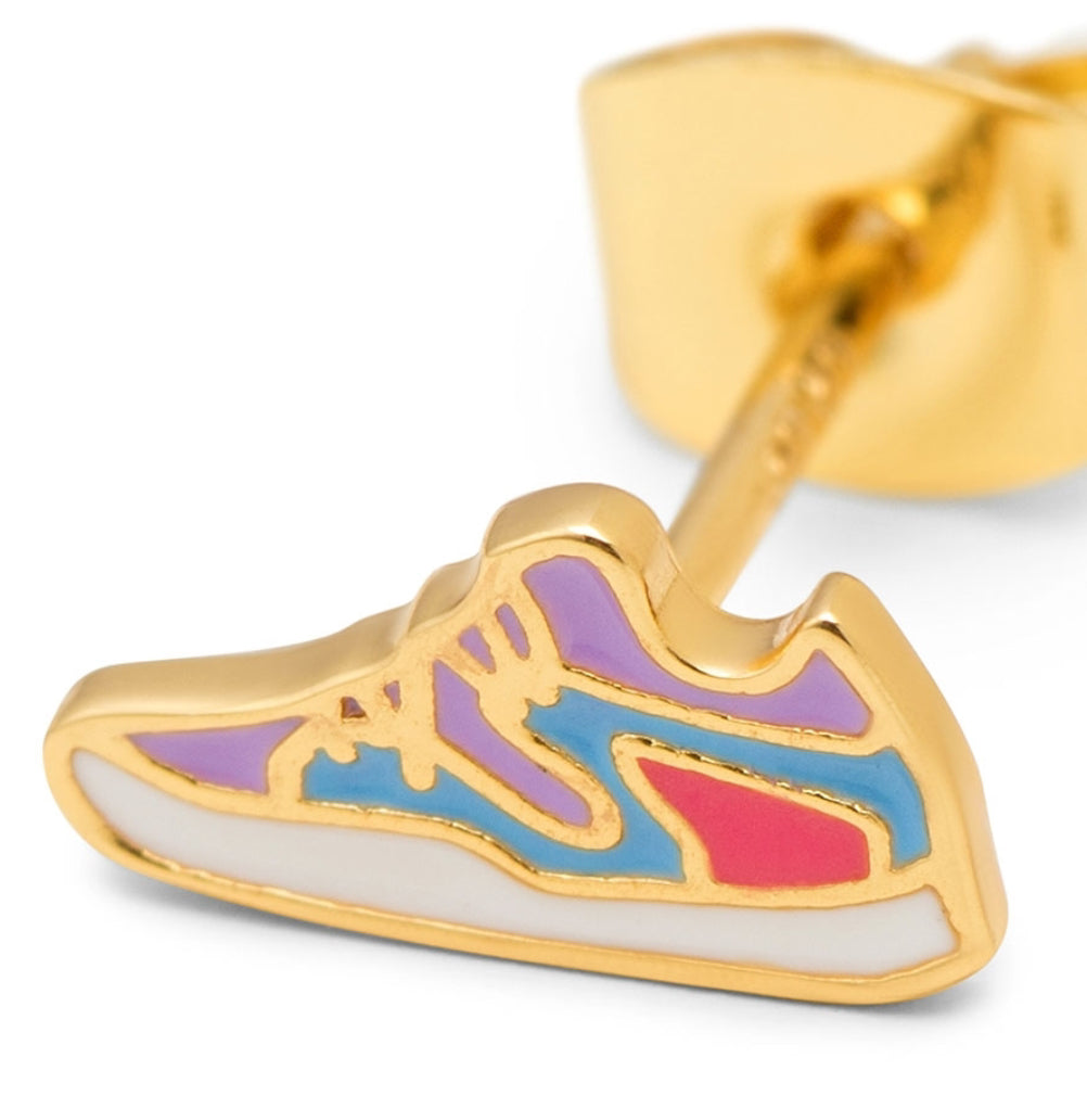 Lulu Copenhagen Gold Plated Sneaker One Stud Single Earring