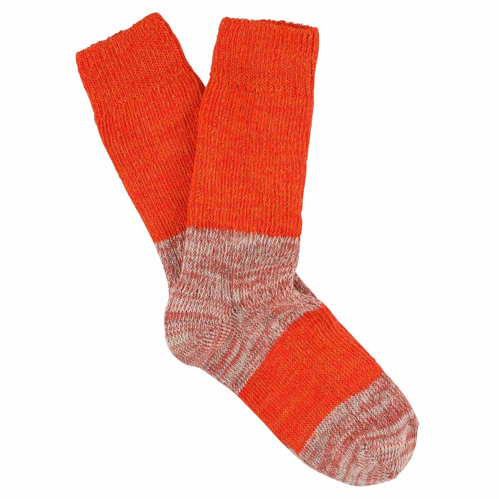 Escuyer Melange Blend Orange Pink Socks