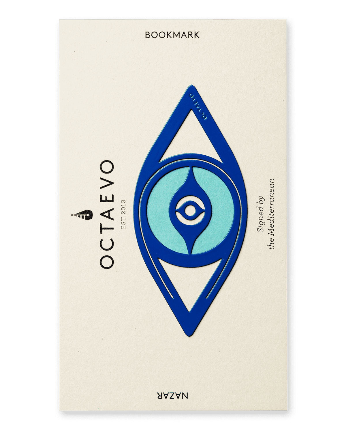 Octaevo Blue Nazar Brass Bookmark
