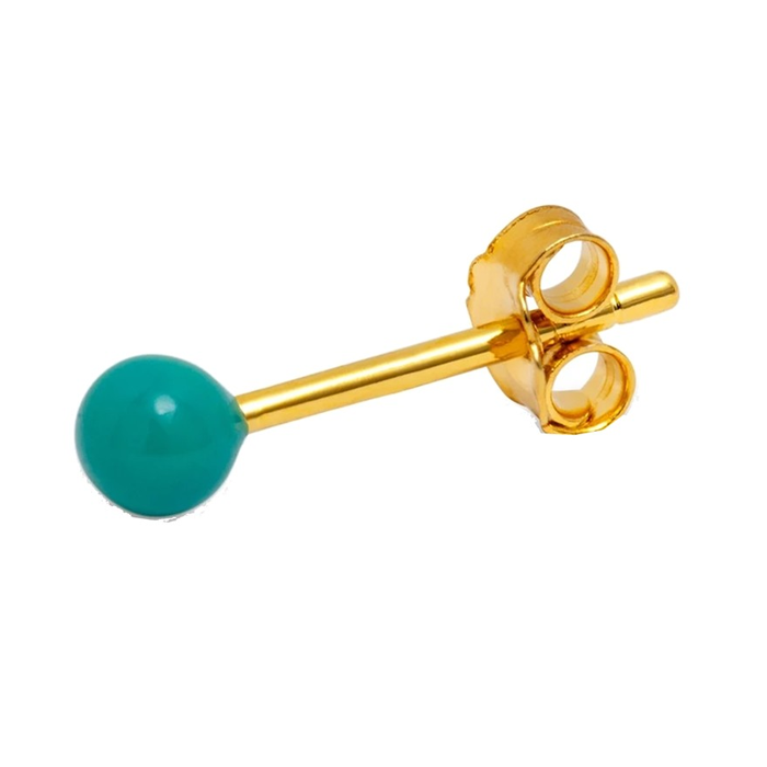 LULU Copenhagen Turquoise Blue Ball Stud Earring
