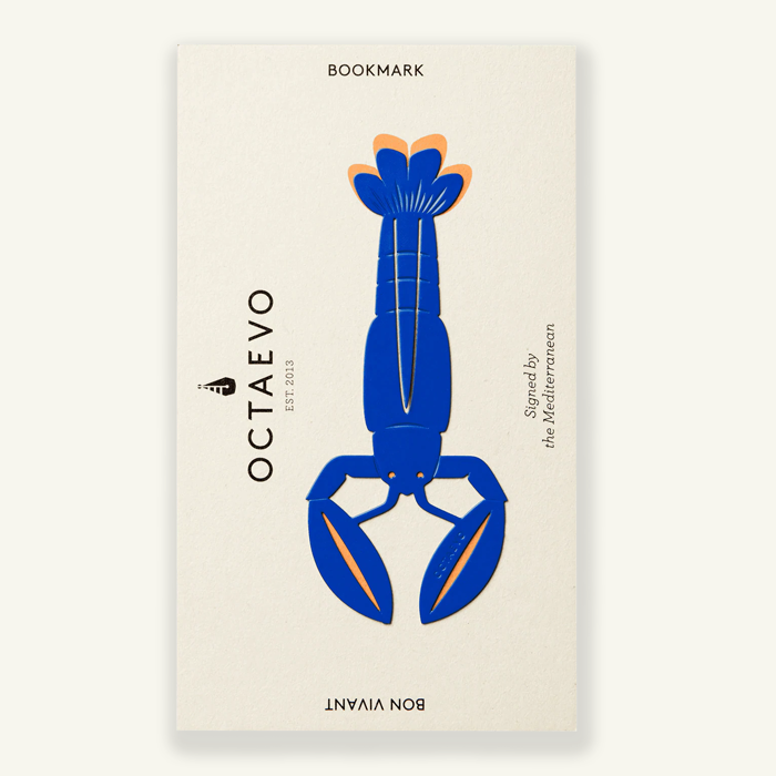 Octaevo Blue Lobster Bon Vivant Bookmark