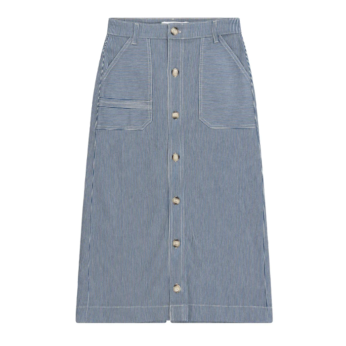 Seventy + Mochi Elodie Striped Denim Skirt