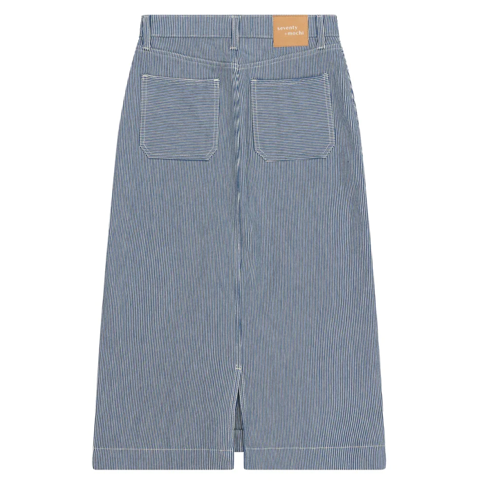 Seventy + Mochi Elodie Striped Denim Skirt