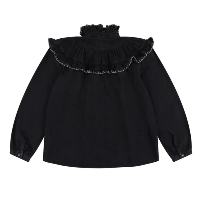 Seventy + Mochi Victoria Washed Black Blouse
