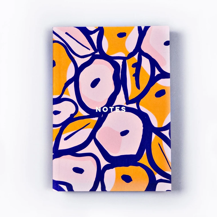 The Completist Orange Inky Flowers Pocket Notebook