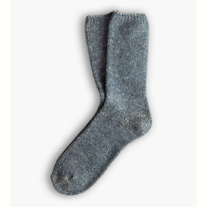 Thunders Love Denim Blue Recycled Wool Socks