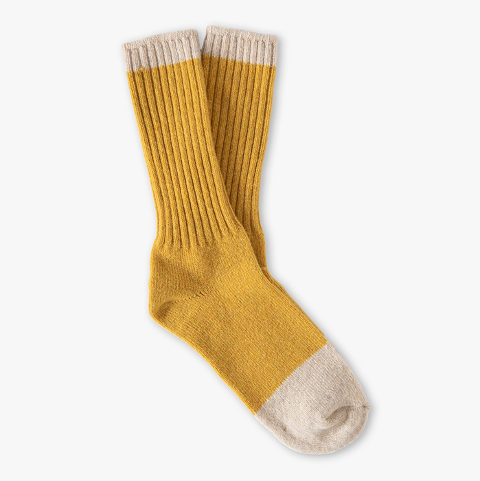 Thunders Love Recycled Mustard Yellow Wool Men’s Socks