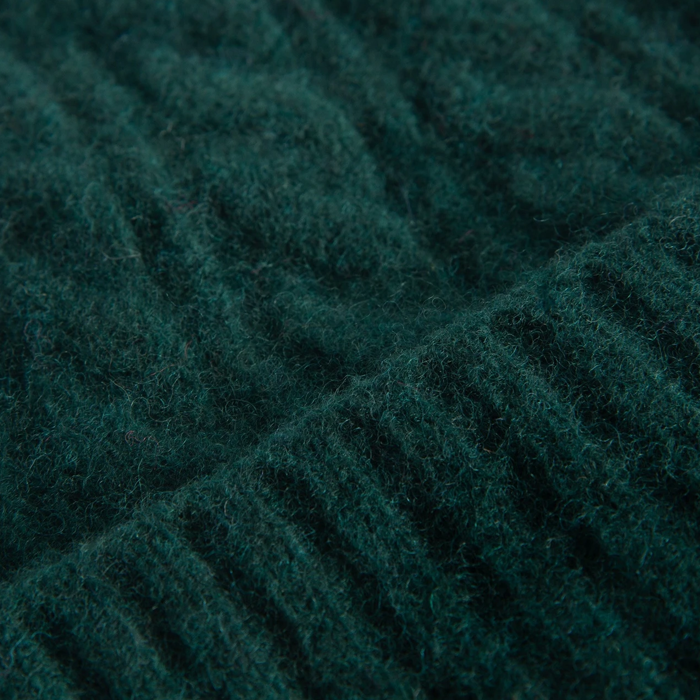 Wood Wood Luca Lambswool Cable Dark Emerald Beanie