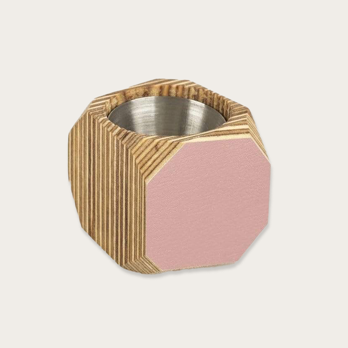 Priormade Mini Pink Wood Vessel Pot